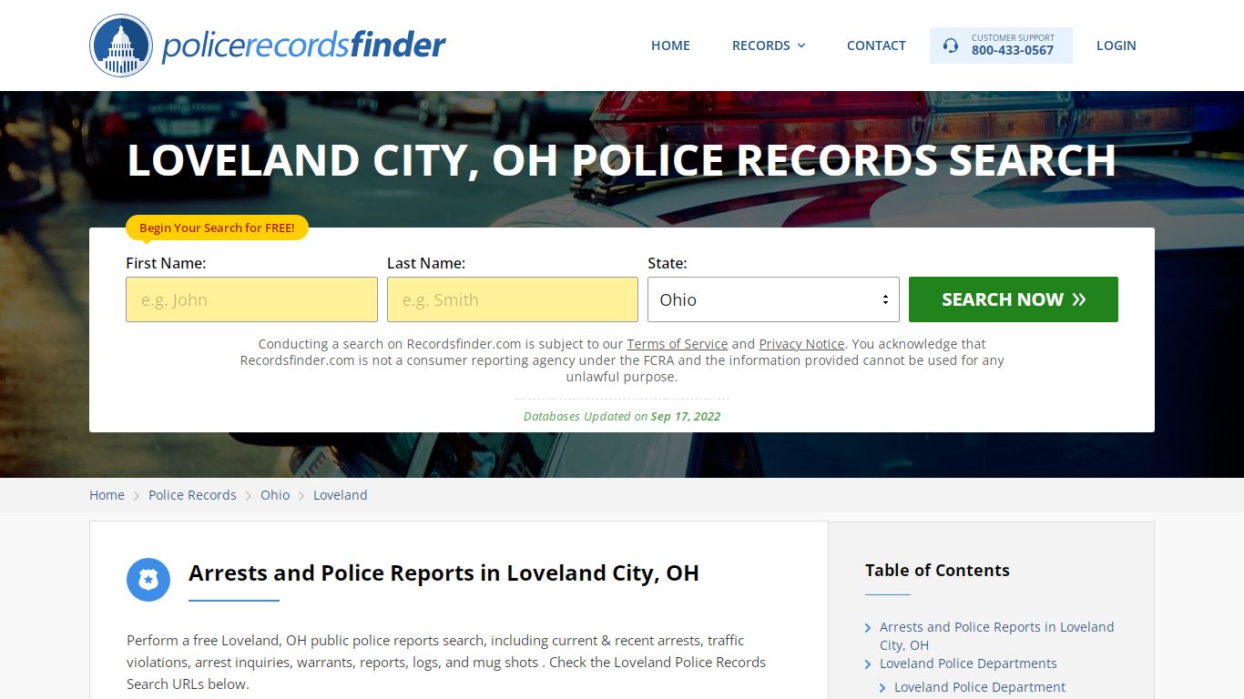 Loveland, Larimer County, OH Police Reports & Police Department Records