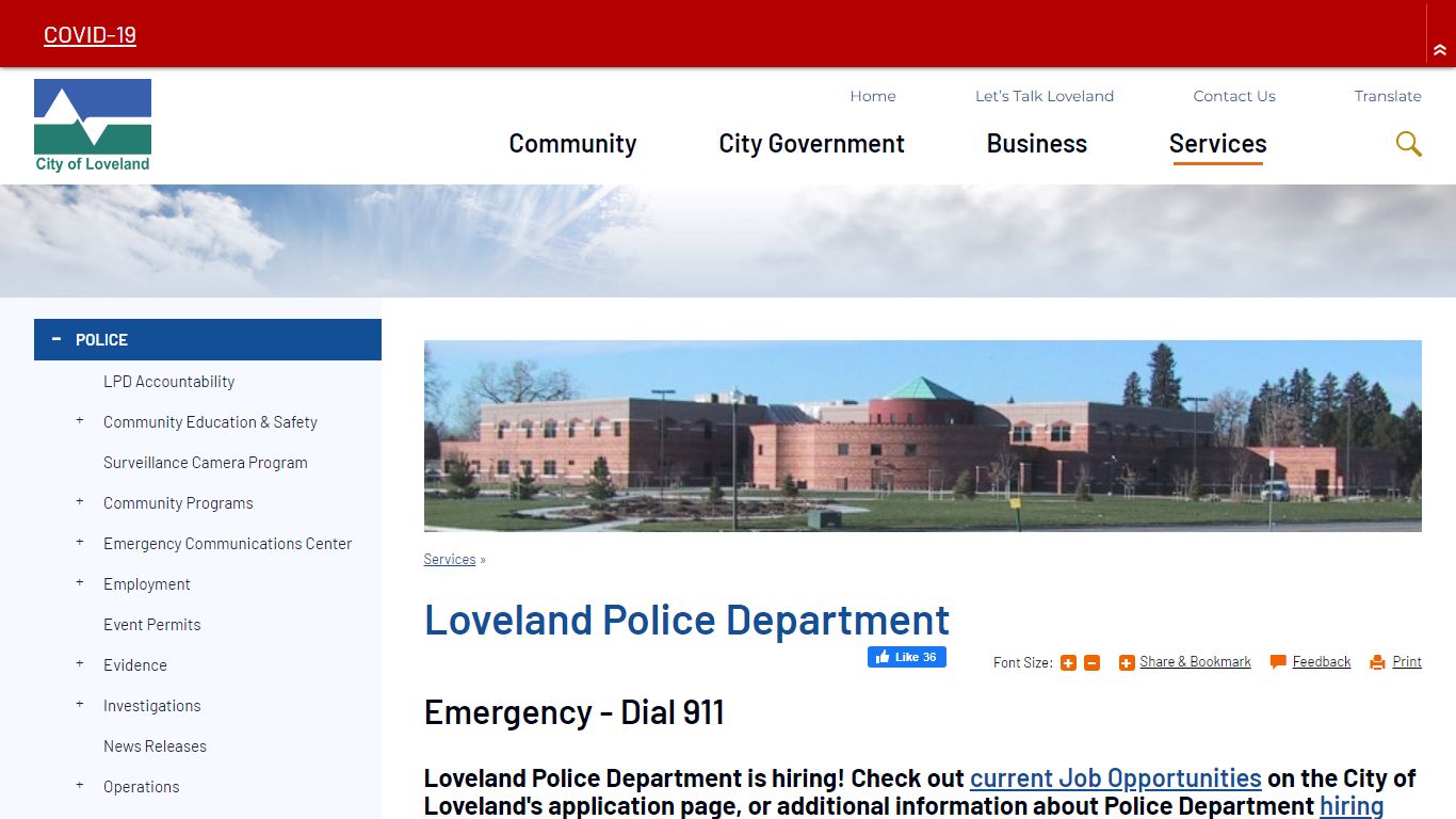 Loveland Police Department | City of Loveland - Loveland, Colorado